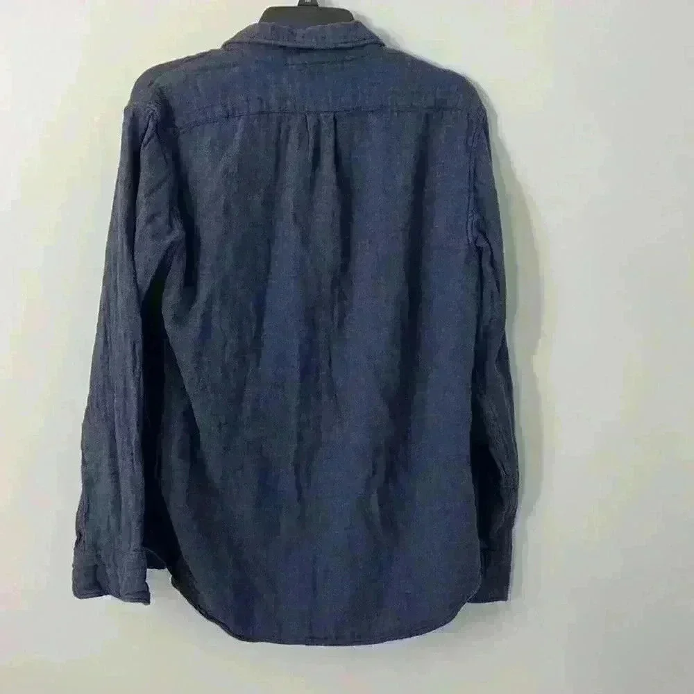JCrew Buttondown Re-Imagined Navy Ultra Soft Slim Fit Size M Medium